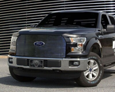 2015 2016 2017  Ford F150 XL & XLT Billet Aluminum Grille w/ Polished Front edge