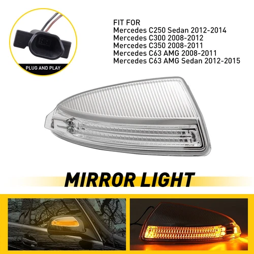 Right Passenger Side Mirror Turn Signal Lens For Mercedes Benz W204 C250 C300 US