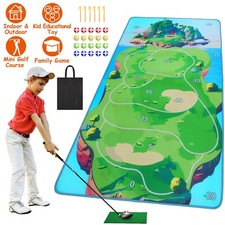 Golf Game Mat Golf Pratice Kit Chipping Green Golf Yard Kid Golf Play Game Toys