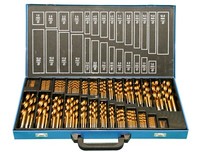 Metallbohrer-Set 230-Tlg. 1-13 Mm HSS-R Eg Tin Spiralbohrer Din 338 - Petools