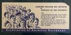 Assc of American Railroads VINTAGE Uncle Sam School Tax AD ~ Train Ephemera ~ — photo 2