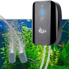 Aquarium Rechargeable Air Pump Portable Quiet Oxygen Dual Outlets Fish Tank