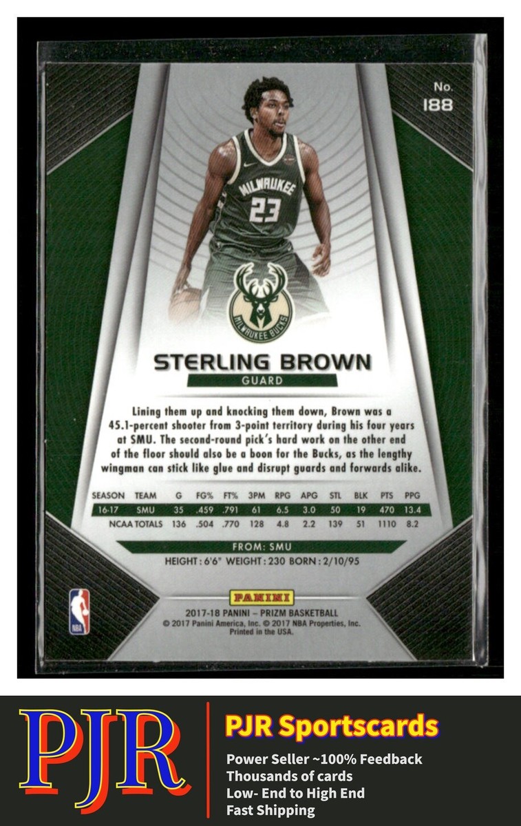 NBAカード STERLING BROWN 2017-18 Panini Prizm #188 Sterling Brown Bucks 35% Off 4+