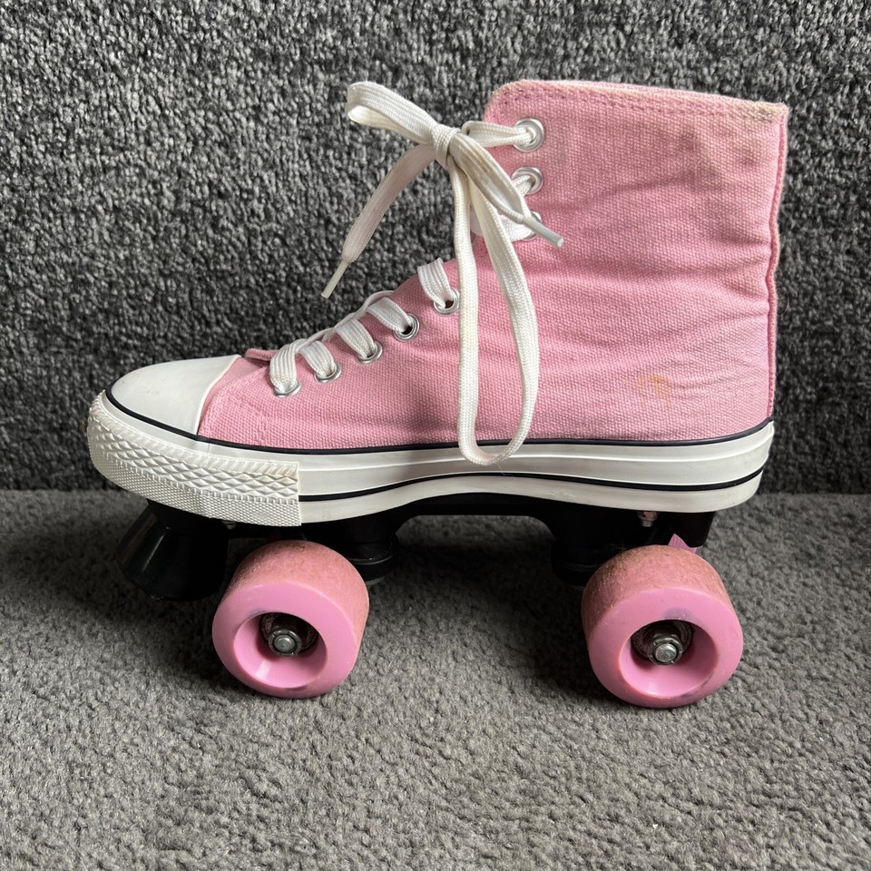 Roces Chuck Classic Quad Roller Skates Bubble Gum Pink White Size UK 3