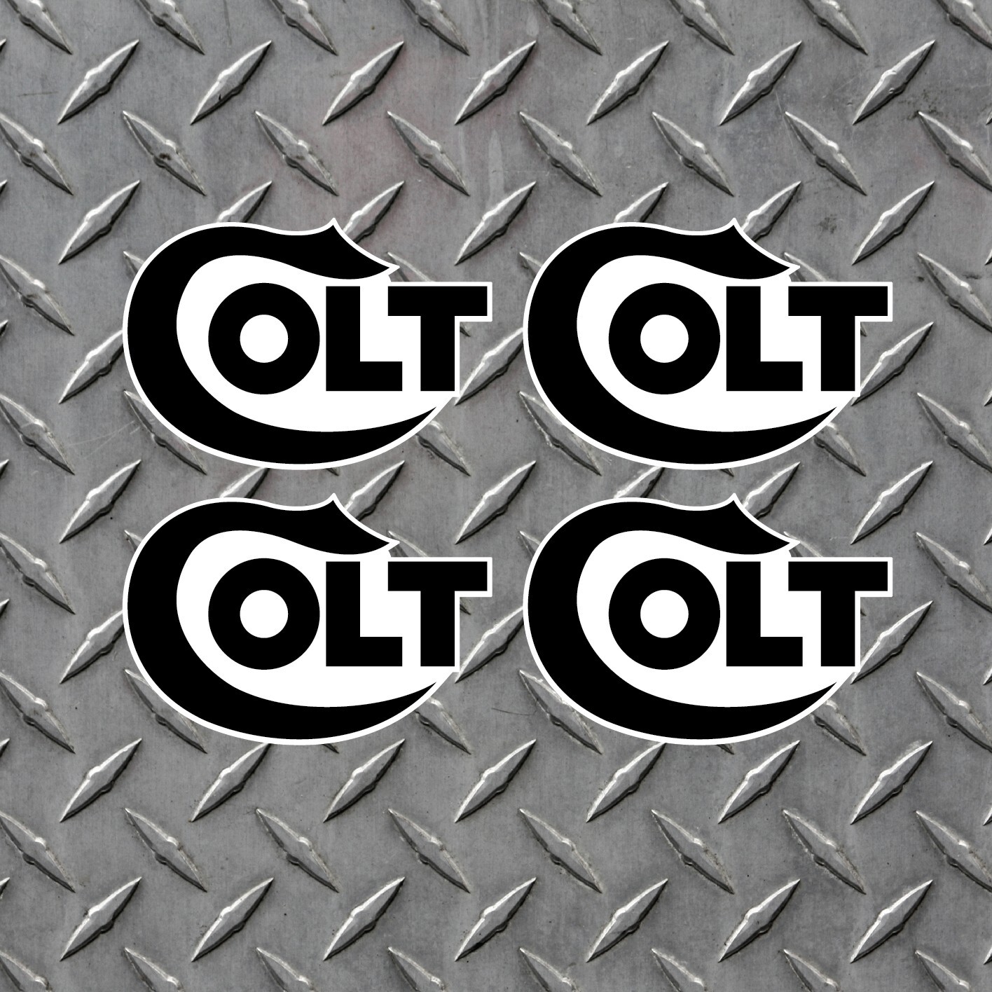 Colt Revolver Sticker 4x Black Colt Firearm Decals 3.5