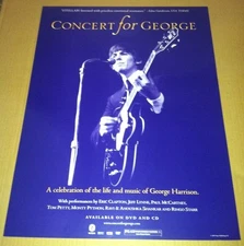 GEORGE HARRISON 2002 THICK STOCK PAPER PROMO POSTER 4 Tribute CD NEVER DISPLAYED