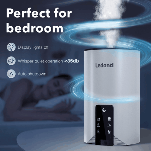 WiFi Control Humidifiers for Bedroom Dual Mist (Cool & Warm) ! Humidifier 4L - Picture 2 of 6