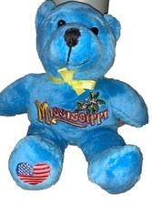 Mississippi State Bear Blue Plush Stuffed Animal - Symbolz State Souvenir