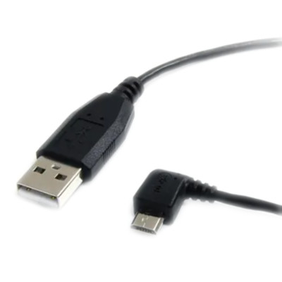 UUSBHAUB1LA 1 ft. (0.3 m) USB to Micro USB Cable - USB 2.0 A to Left Angle Micro