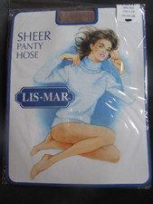 LIS MAR Vintage TAUPE Nylon PANTYHOSE-REGULAR -Fits 5'-5'8"- 100-160 lbs - 1980s