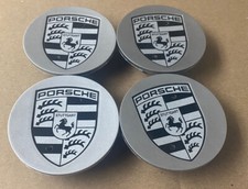 Porsche MACAN OEM Factory Wheel  Center Cap SILVER & BLACK Set Of 4 genuine 65mm