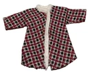 Vintage 1950s Fits Barbie Doll Plaid Coat Jacket with Collar Edge Trim Handmade