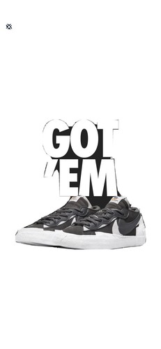 nike x sacai blazer low iron grey | eBay