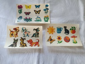 abziehbilder schiebebilder ddr blumen hund katze motive ebay