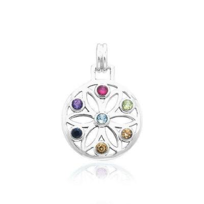 Elemental Flower of Life 925 Sterling Silver Pendant Beauty Nature Jewelry
