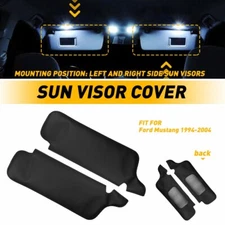 Black Front Sun Visor Left&Right Cover Side For Mustang Ford 1994 1995 1996-2004