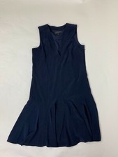 J. Crew Navy Blue Flare Hem V Neck Tank Dress XXXS 3XS