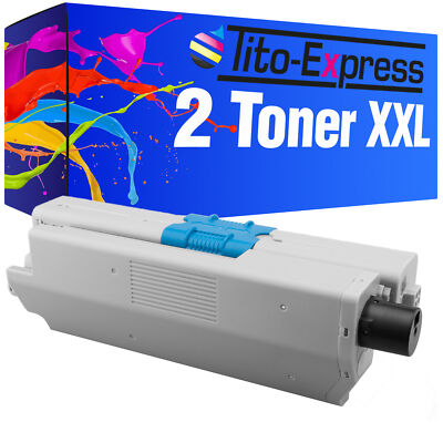 2x Laser Toner XXL Black PlatinumSerie für OKI C332DN C332DNW MC363DN MC363DNW