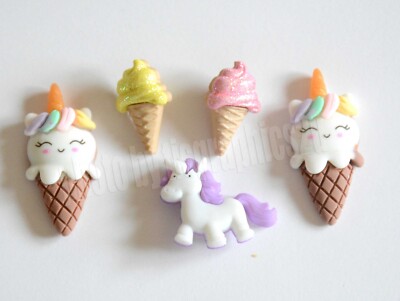 Unicones / Unicorns & Cones / Dress It Up Flat & Shank Craft Buttons