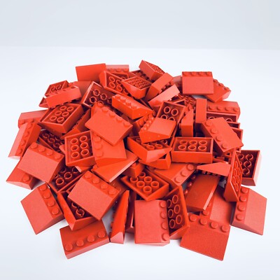 LEGO 50x Dachsteine 3x4 33° Slope 3297 rot - Haus Dach City - Original LEGO