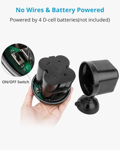 Security Light Battery Powered PIR Motion Sensor Spotlight Weatherproof 2 Pack - Picture 7 of 12