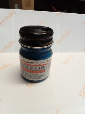 TESTORS MODEL MASTER 28012 CHRYSLER ENGINE BLUE PAINT 1/2 oz