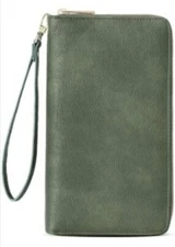 CLUCI Women Wallet Large Leather RFID Blocking Designer Zip Around Card Holder