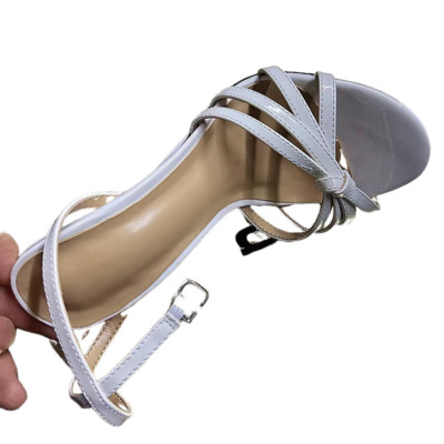 Damen Stilettoabsatz Sandalen Knöchelriemen High Heels Pumps Nachtclub Riemen