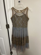 Curtain Call Size CLA Style E1743 Brown and Blue Lyrical Dress