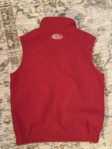 DRAKE WATERFOWL ARKANSAS RAZORBACKS RED FLEECE WINDPROOF VEST MENS L LARGE - Picture 5 of 5