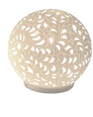 Kugellampe, Tischlampe Leuchte HARMONIE ROMANTIK weiß D. 24cm Formano - Bild 1 von 2