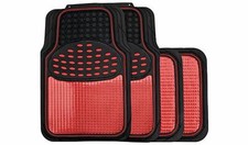Juego de 4 tapetes de goma para coche Mazda 2 inserto rojo metálico juego de 4 cortes para adaptarse