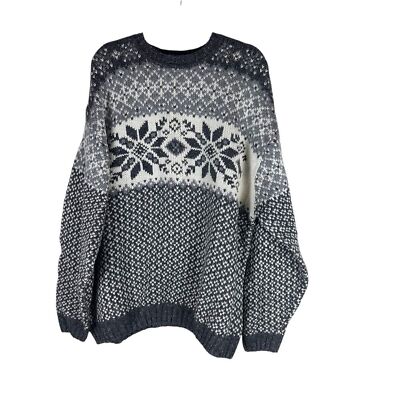 Vintage Trader Bay Snowflake Winter Ski Crewneck Sweater Mens Size 2X