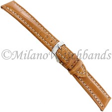 22mm Morellato Matte Honey Heavily Padded Genuine Alligator Mens Band Reg 2120