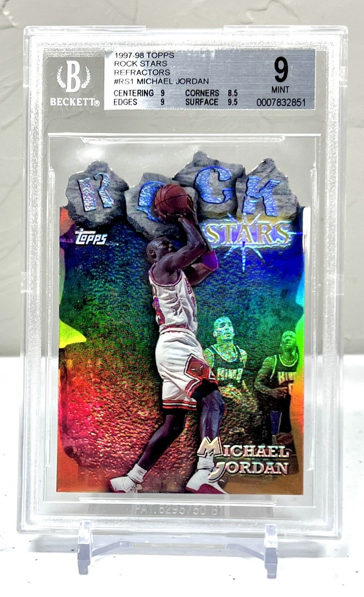 1997 Topps Rock Stars Michael Jordan Refractor #RS1 BGS 9 | eBay