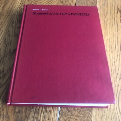Handbook of Filter Synthesis by Anatol I. Zverev (1967, Hardcover 