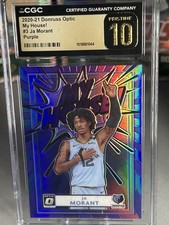 JA MORANT MY HOUSE PURPLE CGC PRISTINE 10 POP 1 💎🔥 OPTIC SSP
