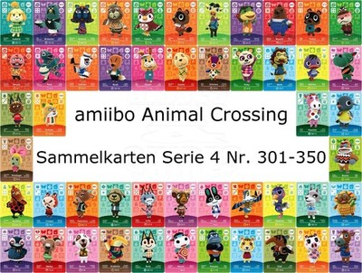 amiibo Animal Crossing Karte Nr. 301 - 350 Serie 4 Happy Home Designer, NEU