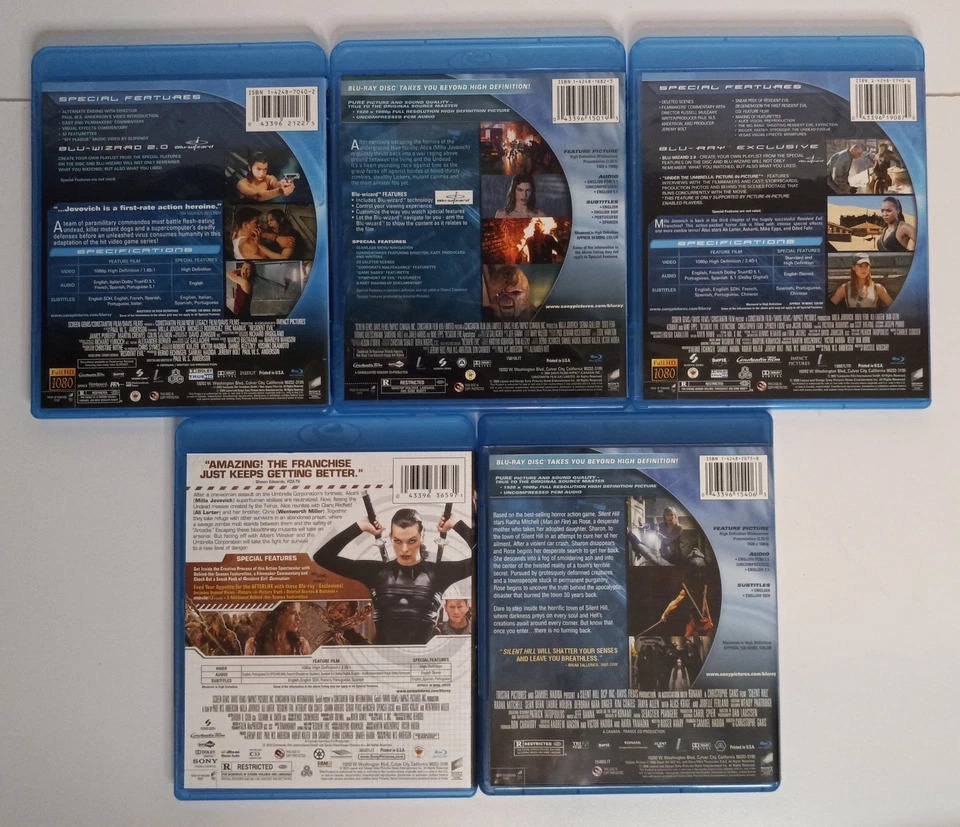 Blu-ray Resident Evil Movie Collection of 4 PLUS Silent Hill Movie Foto 3 de 4