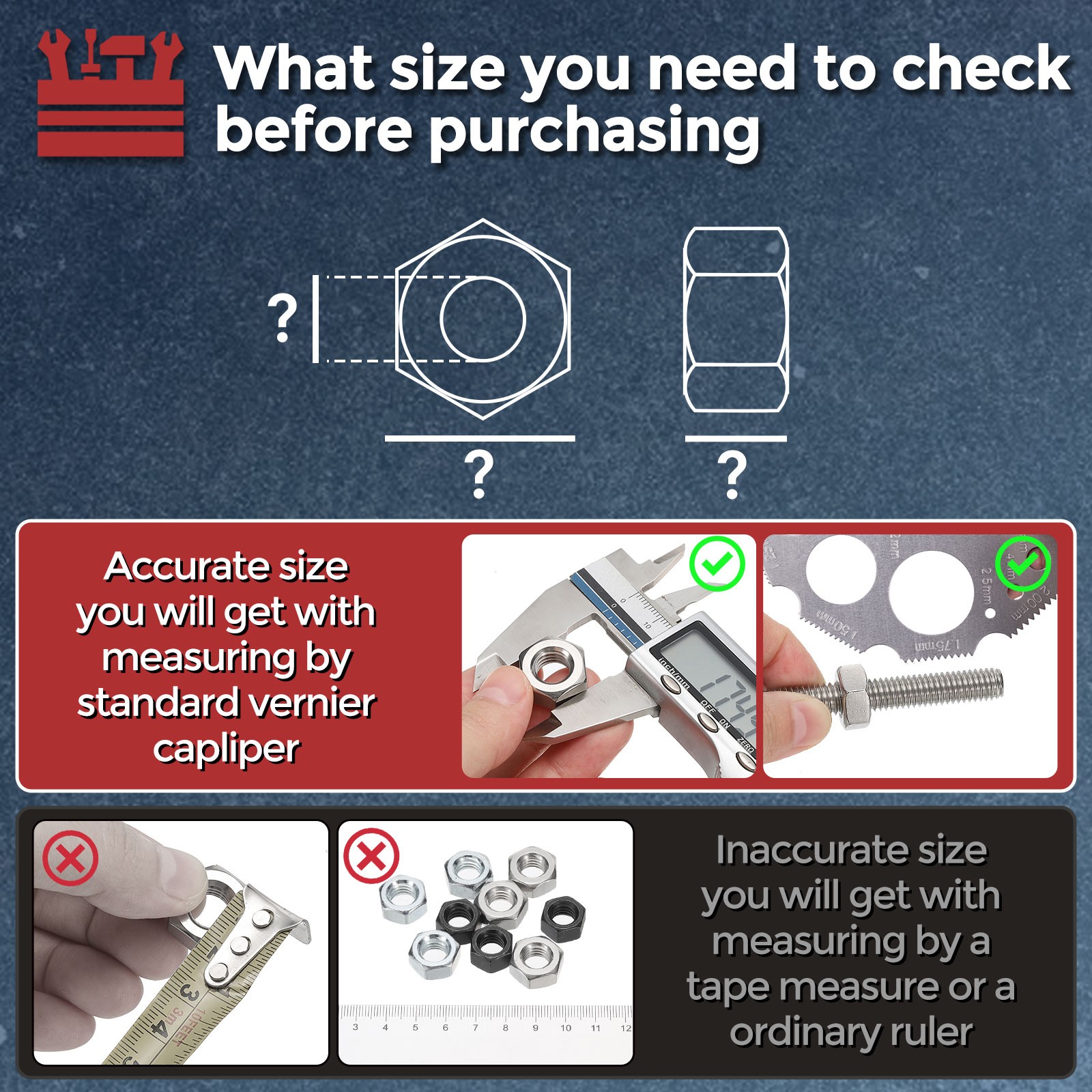 10pcs Hex Nuts - [9/16"-12] Carbon Steel Grade 8 Hardware Nuts, Yellow