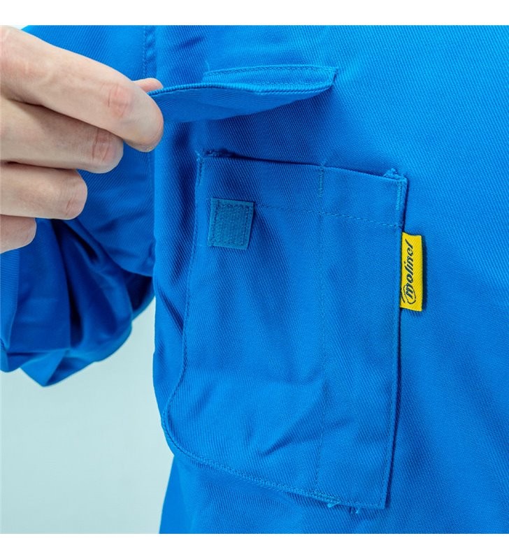 Veste de travail Optimax bleu anti-déchirure et blouson ergonomique multi-poches