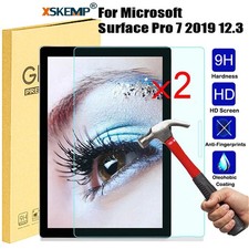 2Pcs For Microsoft Surface Pro 7 / Pro 4 5 6 9H Tempered Glass Screen Protector