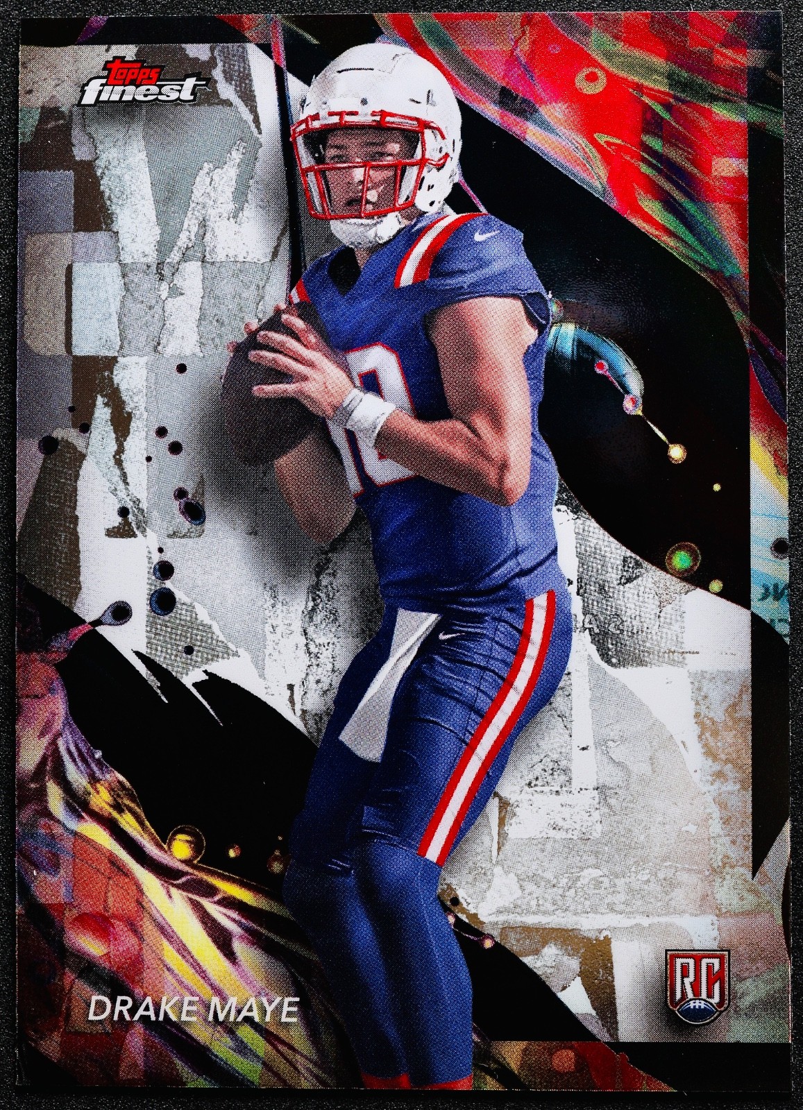 2024 Topps Finest DRAKE MAYE Uncommon Rookie #162 New England Patriots