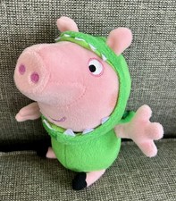 George Pig Dressed As Dinosaur Peppa Pig Plush Soft Toy 2003 Vintage (b)