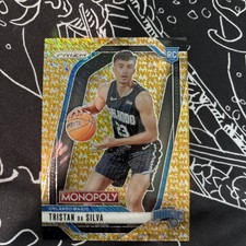TRISTAN DA SILVA 2024-25 Panini Prizm Monoply GOLD MILLIONAIRE SHIMMER /500 RC