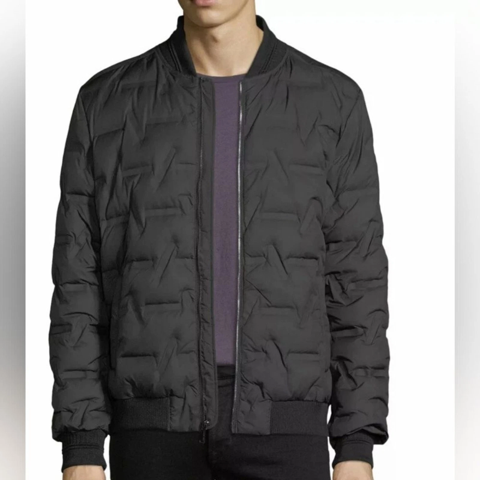 Men's Karl Lagerfeld Paris Men's Heat Sealed Quilted Bomber Jacket XL $395.