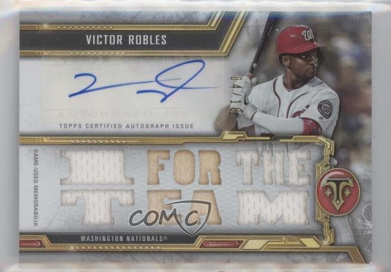 2020 Topps Triple Threads Relics 4/18 Victor Robles #TTAR-VR4 Auto 0c3
