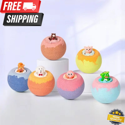 Kids Bath Bombs with Surprise Toy Inside 100g Scented Bubble Bath Gift