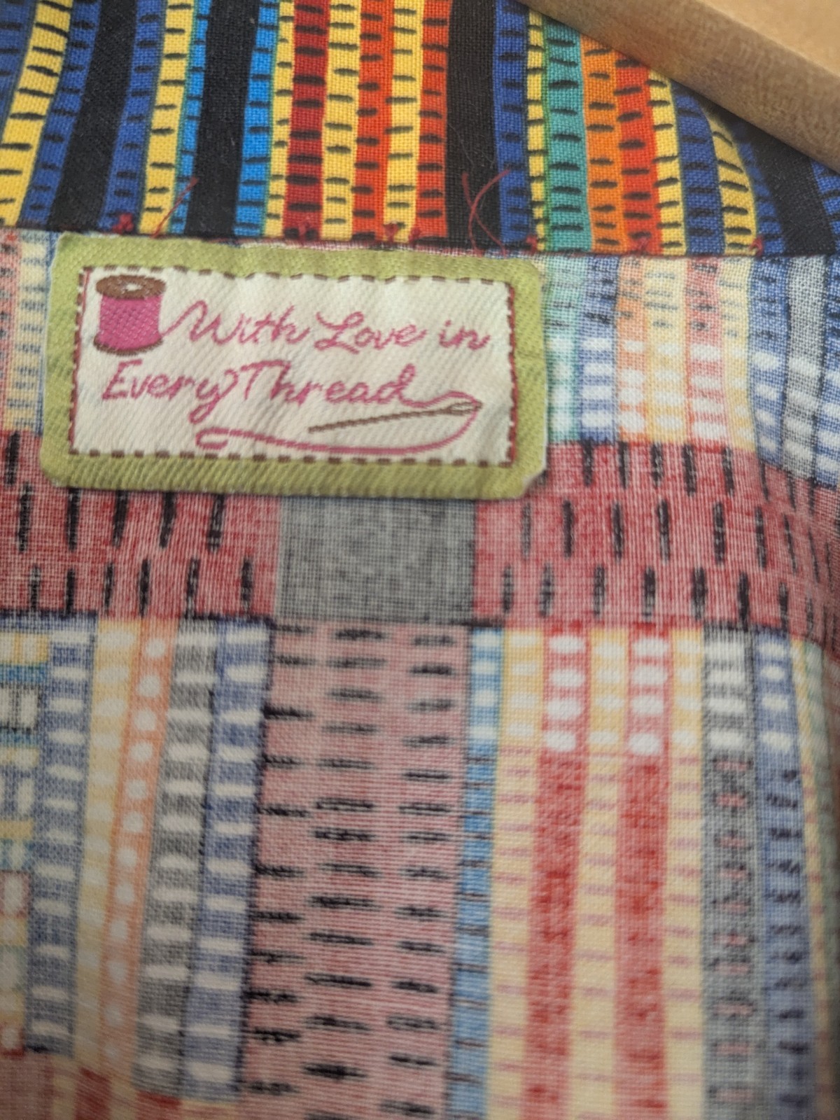 Handmade African Print Patchwork Button Up Shirt … - image 3