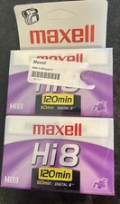 NEW Pack of Two Maxwell Hi8 120 Minuet 8mm Camcorder Video Tapes